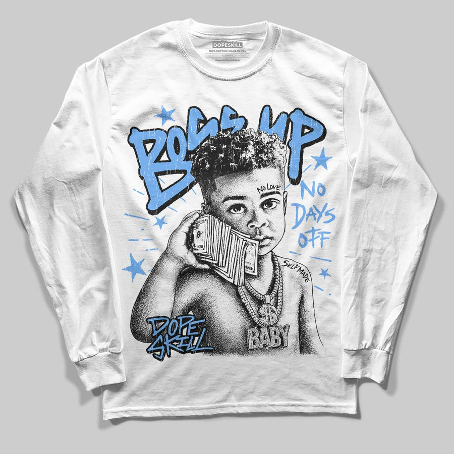 Black University Blue 5s DopeSkill Long Sleeve T-Shirt Boss Up Graphic