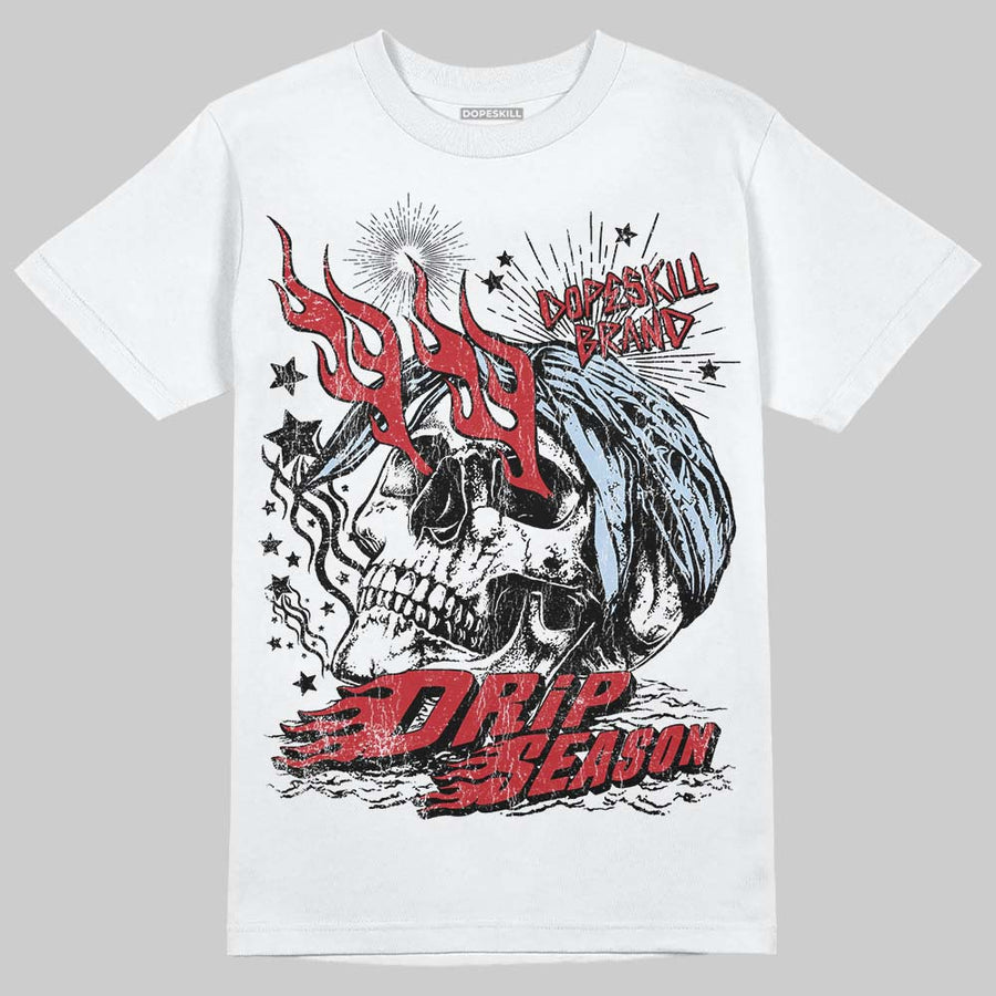 Fire Red “Black Tongue” 5s DopeSkill T-Shirt Drip Season Graphic