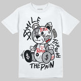 White Cement 4s DopeSkill T-Shirt Smile Through The Pain Graphic