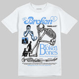 Black University Blue 5s DopeSkill T-Shirt Broken Bones Graphic