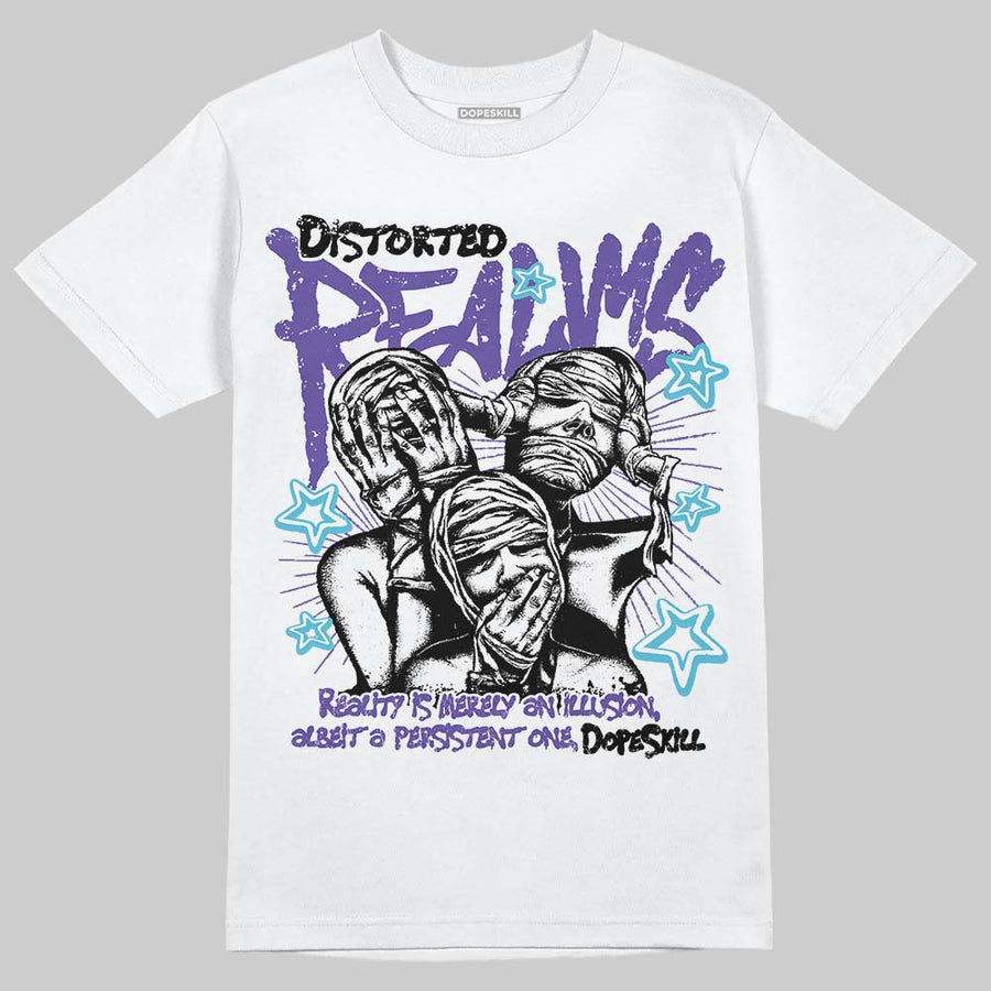 Aqua 8s DopeSkill T-Shirt Distorted Realms Graphic