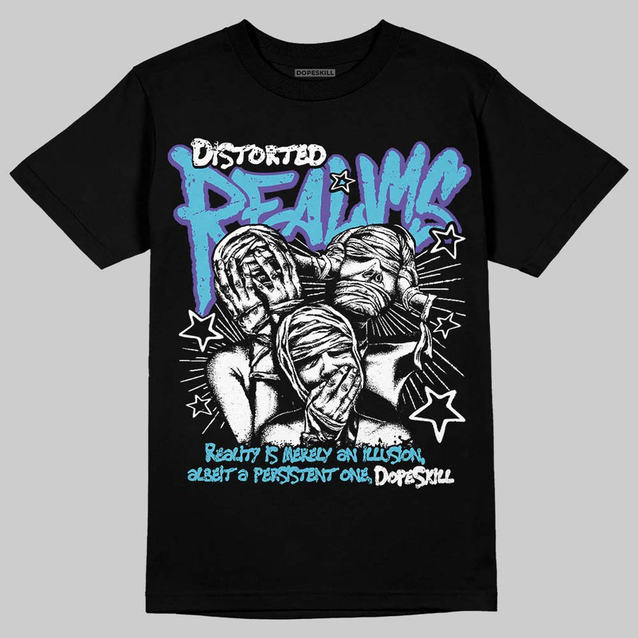 Aqua 8s DopeSkill T-Shirt Distorted Realms Graphic