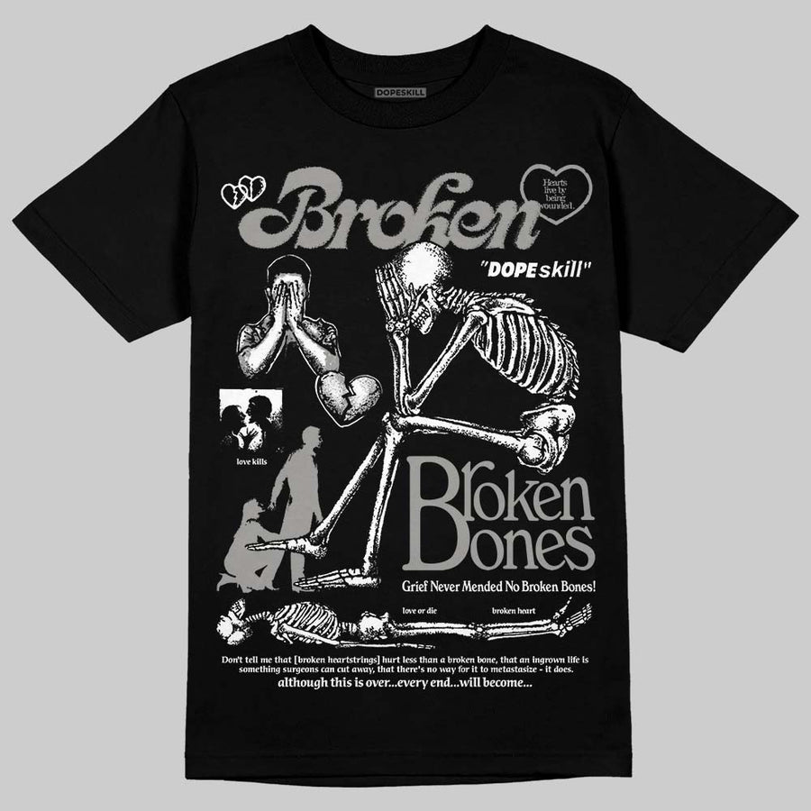 White Metallic 5s DopeSkill T-Shirt Broken Bones Graphic