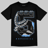 Black University Blue 5s DopeSkill T-Shirt No.5 Graphic