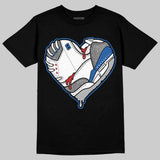 “True Blue” 3s DopeSkill T-Shirt Heart Jordan 3 Graphic