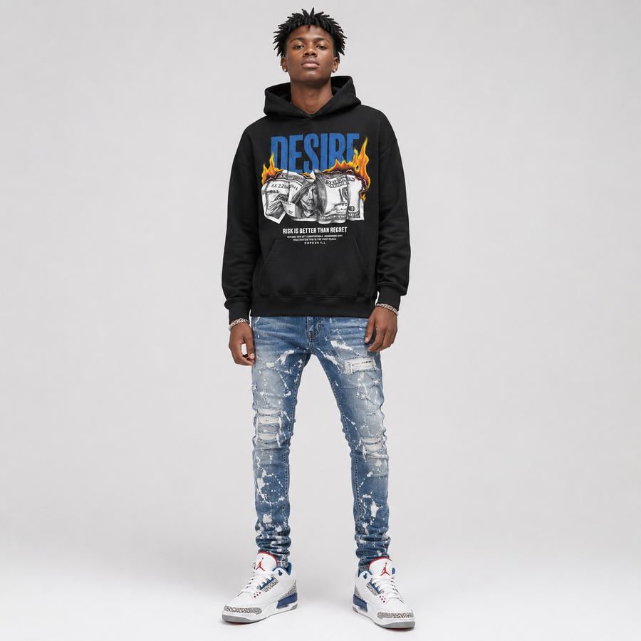 “True Blue” 3s DopeSkill Hoodie Sweatshirt Desire Graphic
