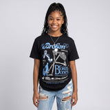 Black University Blue 5s DopeSkill T-Shirt Broken Bones Graphic