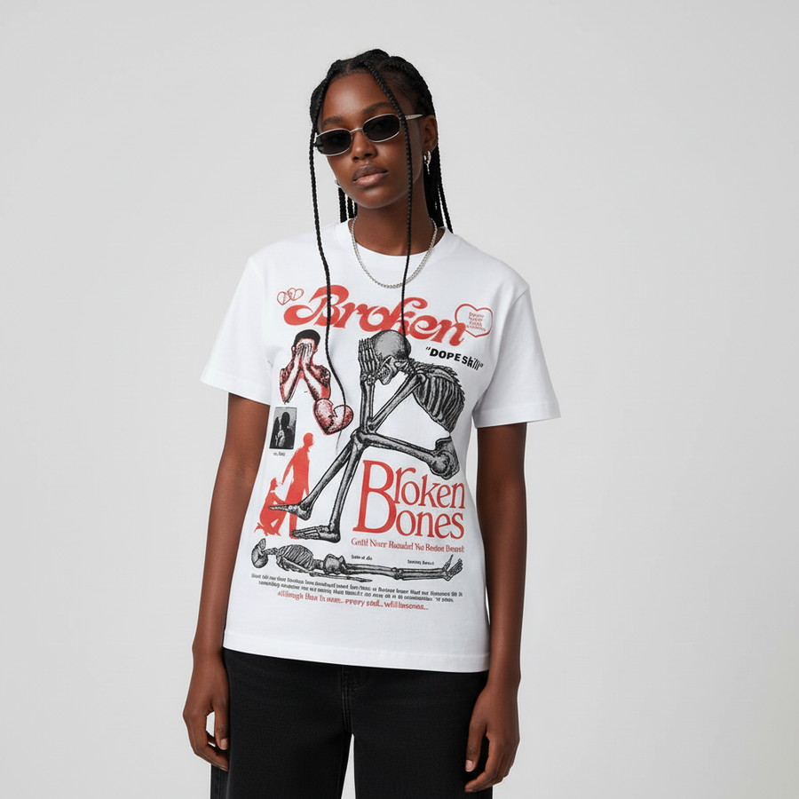 Toro Bravo 4s DopeSkill T-Shirt Broken Bones Graphic