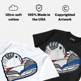 “True Blue” 3s DopeSkill T-Shirt Heart Jordan 3 Graphic