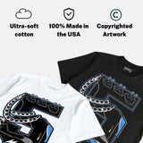 Black University Blue 5s DopeSkill T-Shirt No.5 Graphic