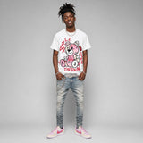 Travis Scott x “Pink Pack” 1s DopeSkill T-Shirt Smile Through The Pain Graphic