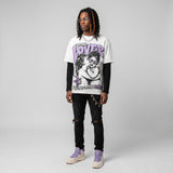 Hydrangeas 10s DopeSkill Oversize Print T-Shirt Real Ones Choose Loyalty Graphic