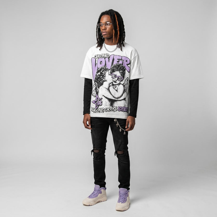 Hydrangeas 10s DopeSkill Oversize Print T-Shirt Real Ones Choose Loyalty Graphic