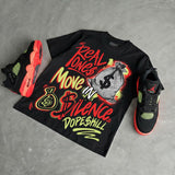 “Infrared 23” 4s DopeSkill T-Shirt Real Ones Move In Silence Graphic
