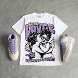 Hydrangeas 10s DopeSkill Oversize Print T-Shirt Real Ones Choose Loyalty Graphic