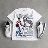 “True Blue” 3s DopeSkill T-Shirt Broken Bones Graphic