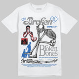 “True Blue” 3s DopeSkill T-Shirt Broken Bones Graphic