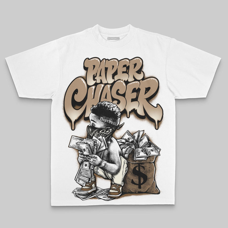 Brown Oversize Print Paper Chaser Boy DopeSkill Graphic T-shirt