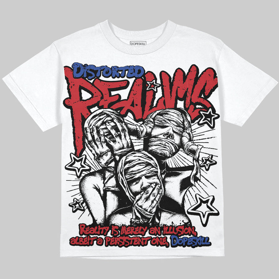Rare Air 4s Oversize Print 'Distorted Realms' DopeSkill Graphic T-shirt