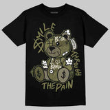 Medium Olive 3s DopeSkill T-Shirt Smile Through The Pain Graphic
