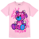 Pink Collection DopeSkill Pink T-shirt Smile Through The Pain Graphic