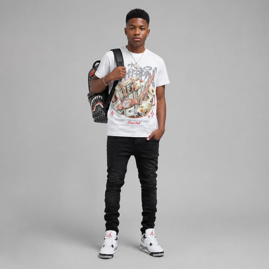 White Cement 4s DopeSkill T-Shirt Whippin Graphic