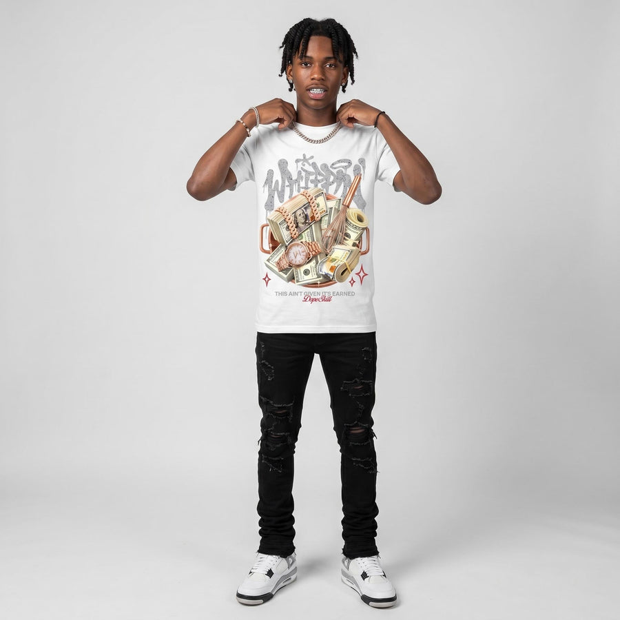 White Cement 4s DopeSkill T-Shirt Whippin Graphic