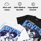 University Blue 6s DopeSkill Oversize Print T-Shirt Real Ones Choose Loyalty Graphic