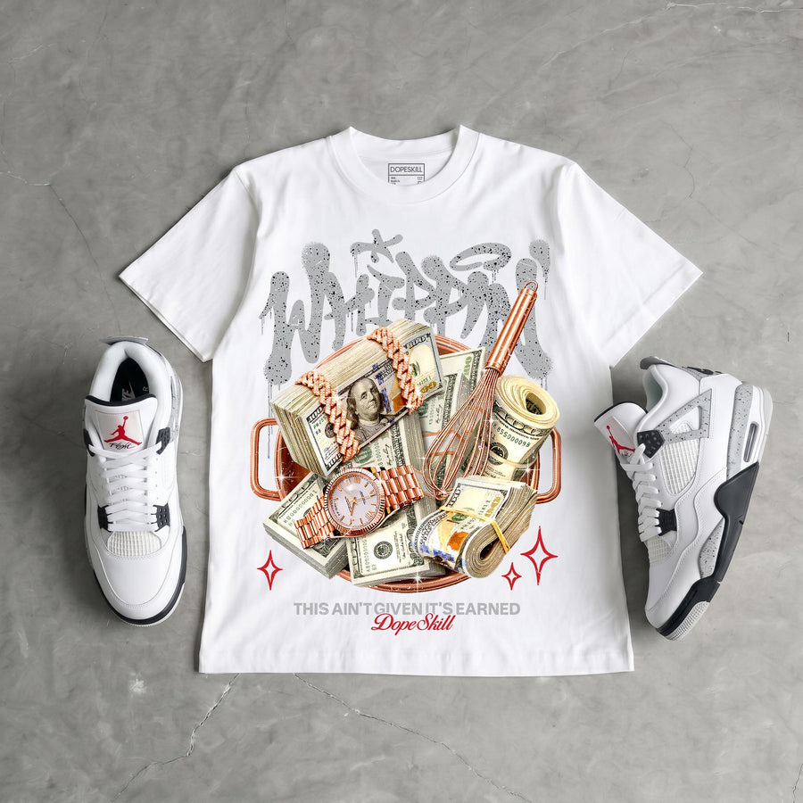 White Cement 4s DopeSkill T-Shirt Whippin Graphic