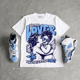 University Blue 6s DopeSkill Oversize Print T-Shirt Real Ones Choose Loyalty Graphic