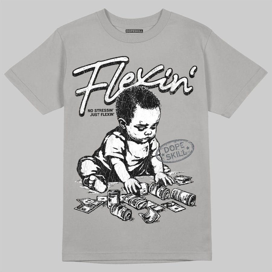 Wolf Grey 5s DopeSkill T-Shirt Flexin' Graphic