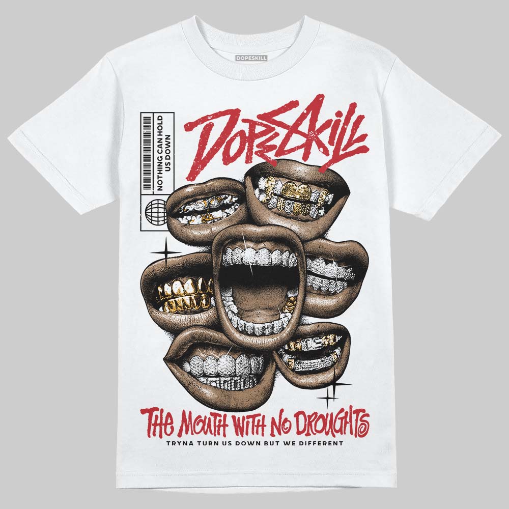 Fire Red “Black Tongue” 5s DopeSkill T-Shirt The Mouth With No Droughts Graphic