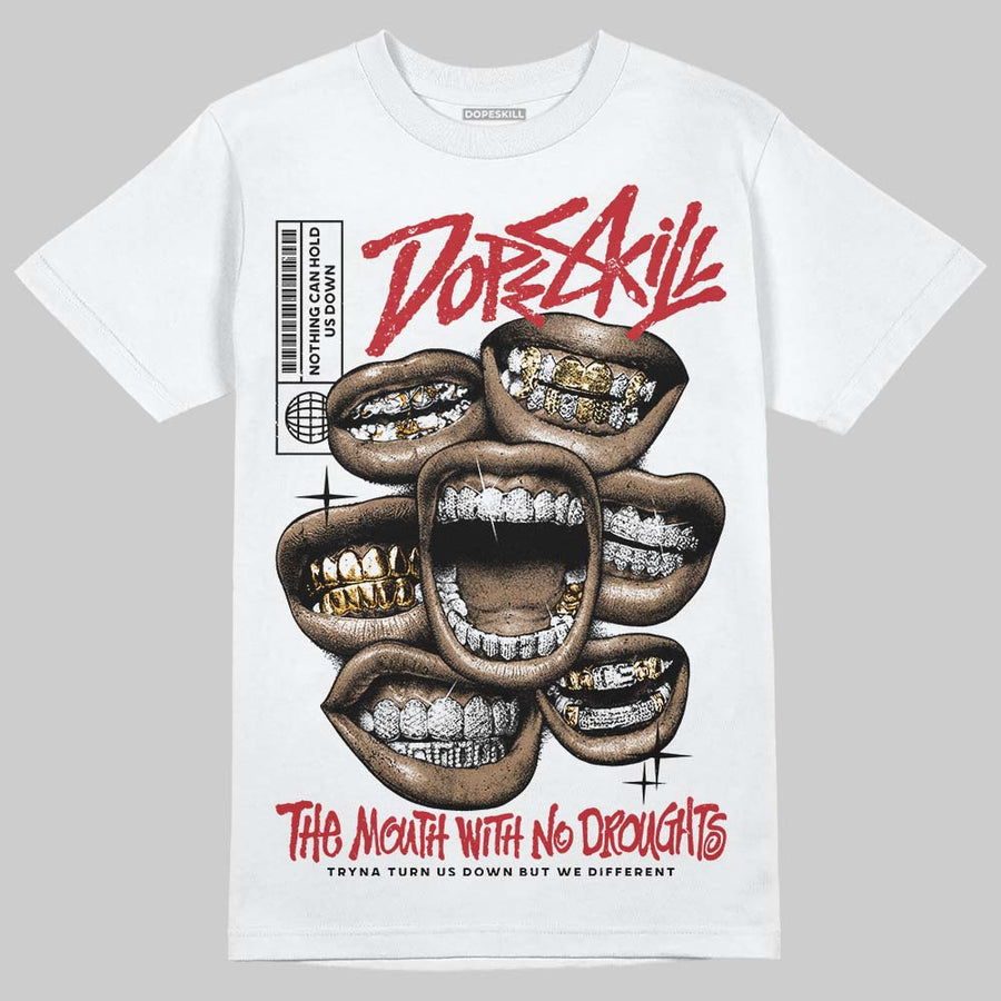 Fire Red “Black Tongue” 5s DopeSkill T-Shirt The Mouth With No Droughts Graphic