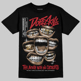 Fire Red “Black Tongue” 5s DopeSkill T-Shirt The Mouth With No Droughts Graphic