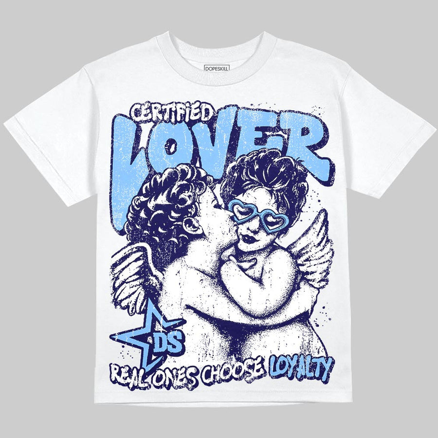 University Blue 6s DopeSkill Oversize Print T-Shirt Real Ones Choose Loyalty Graphic