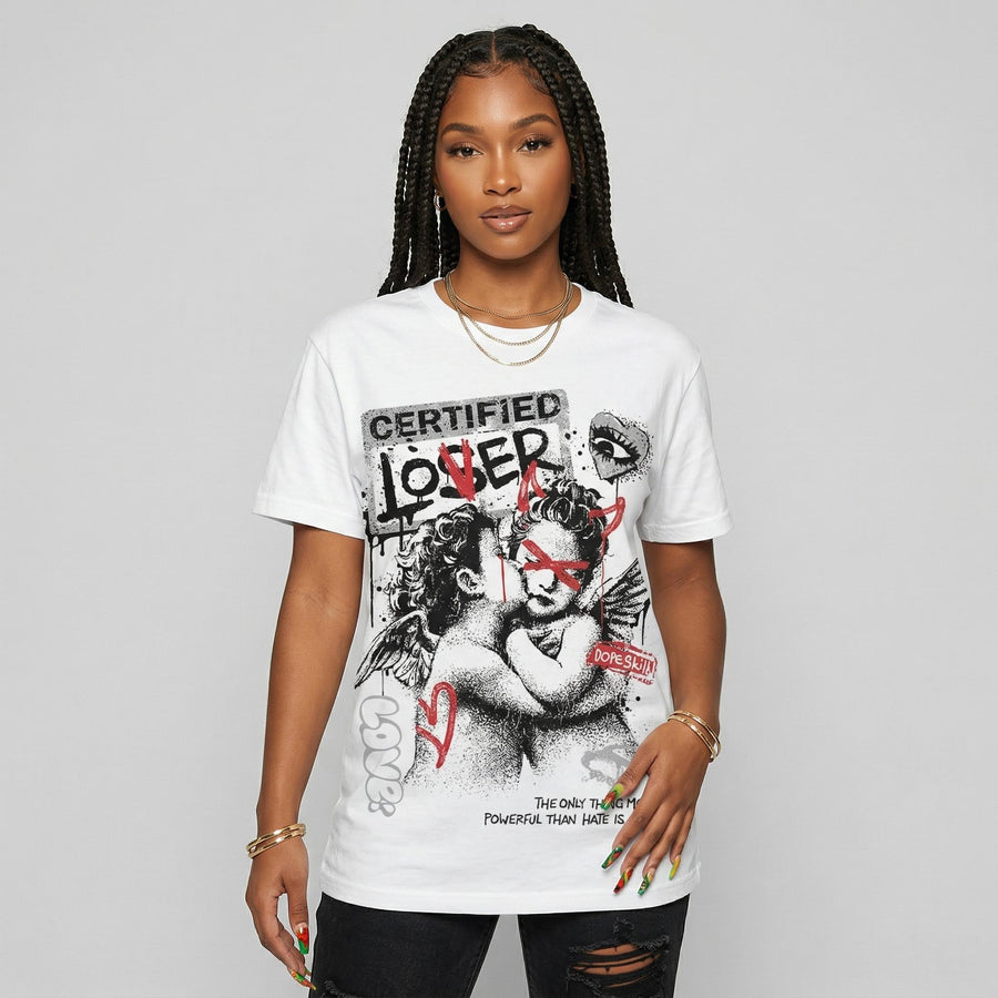 White Cement 4s DopeSkill T-Shirt Certified Lover Graphic