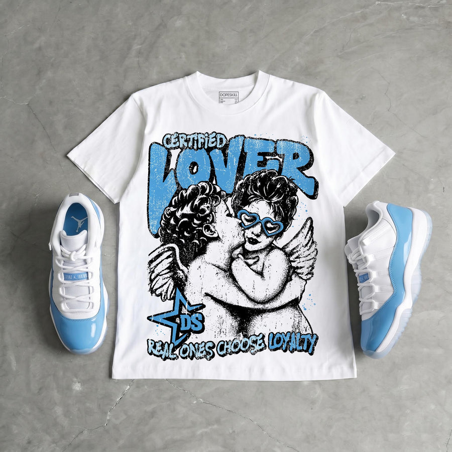 UNC 11s DopeSkill Oversize Print T-Shirt Real Ones Choose Loyalty Graphic