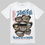 French Blue 12s DopeSkill T-Shirt The Mouth With No Droughts Graphic