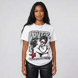 White Cement 4s DopeSkill Oversize Print T-Shirt Real Ones Choose Loyalty Graphic