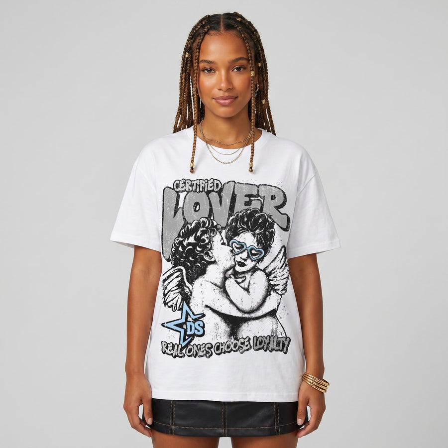 Wolf Grey 5s DopeSkill Oversize Print T-Shirt Real Ones Choose Loyalty Graphic