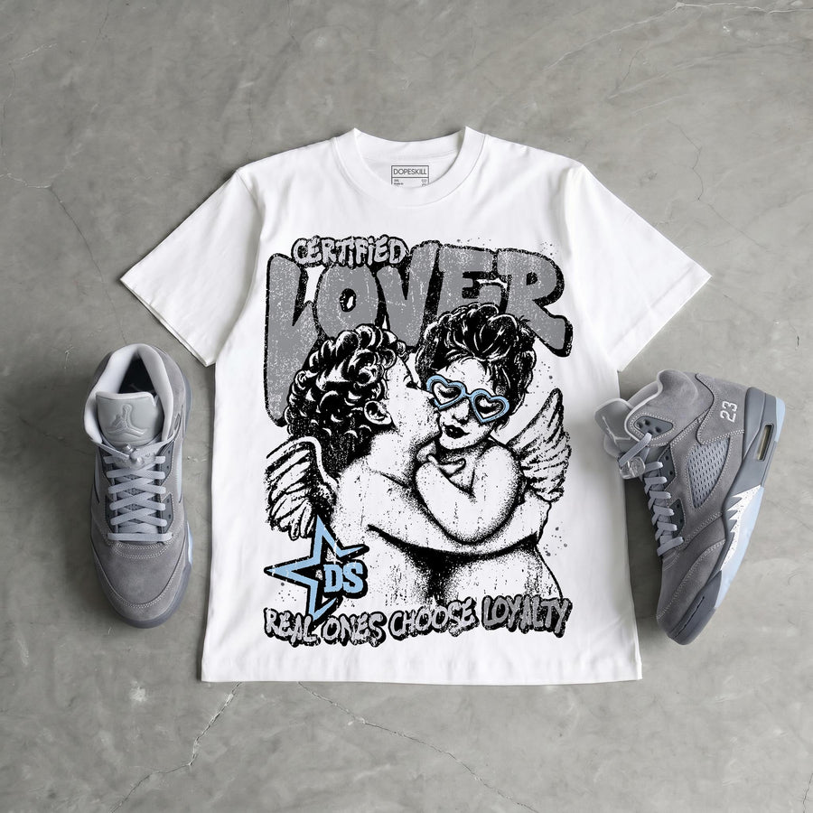 Wolf Grey 5s DopeSkill Oversize Print T-Shirt Real Ones Choose Loyalty Graphic