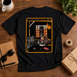 [MADE IN US] Firefighter Job Scene T Shirt, Detailed Fire Engine Helmet And Station Graphic, Gift For Firefighters First Responders And Firehouse Members 3