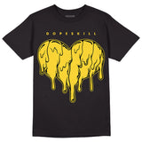 Black Tour Yellow AJ 4 Thunder DopeSkill T-Shirt Slime Drip Heart Graphic