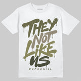 Medium Olive 3s DopeSkill T-Shirt They Not Like Us Graphic