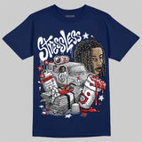 Summit White Navy 4s DopeSkill T-Shirt Stressless Graphic