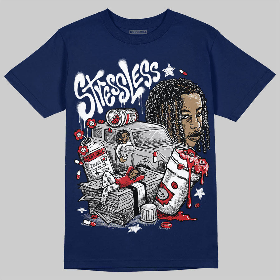 Summit White Navy 4s DopeSkill T-Shirt Stressless Graphic