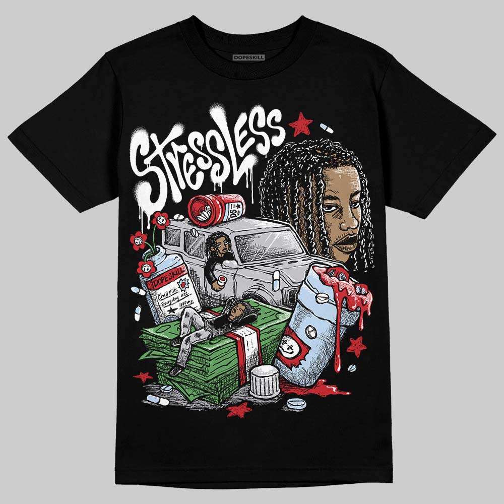 Black Metallic Reimagined 5s DopeSkill T-Shirt Stressless Graphic