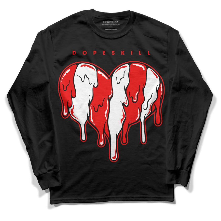 Cherry 11s DopeSkill Long Sleeve T-Shirt Slime Drip Heart Graphic