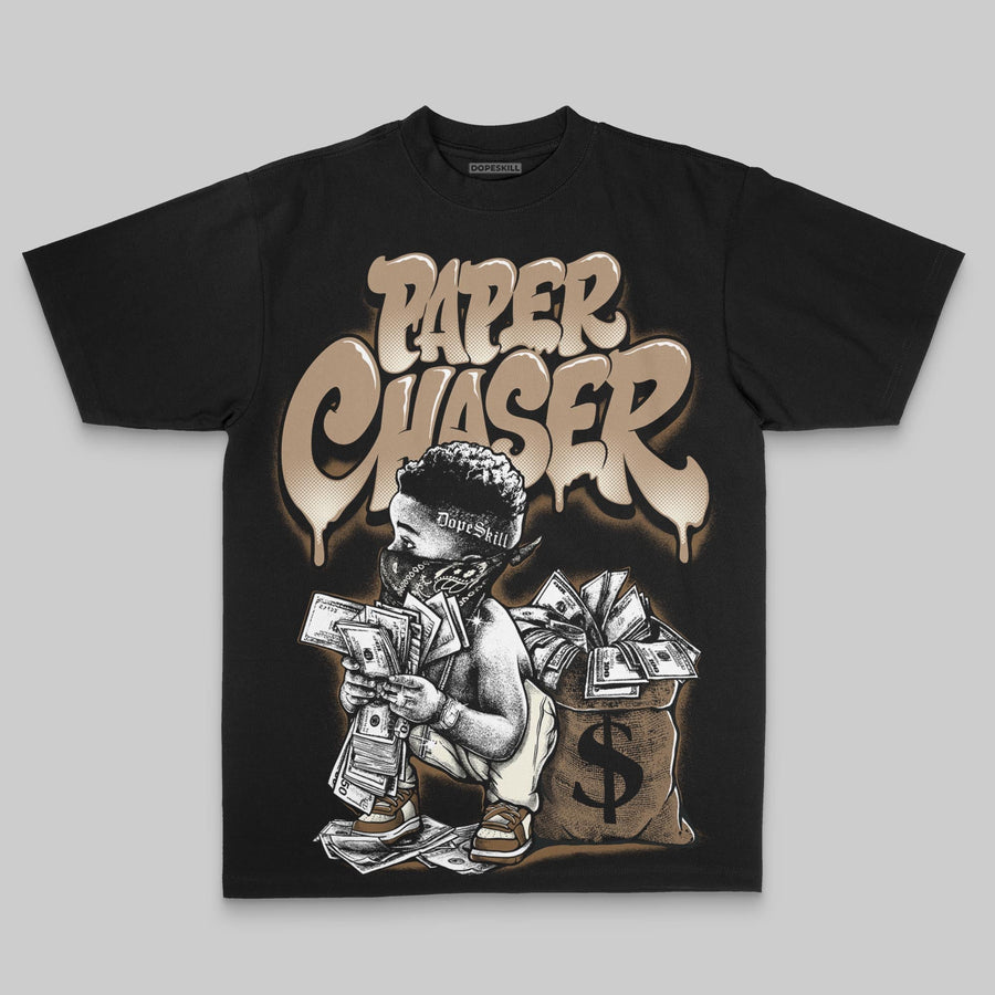 Brown Oversize Print Paper Chaser Boy DopeSkill Graphic T-shirt