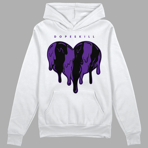 AJ 13 Court Purple DopeSkill Hoodie Sweatshirt Slime Drip Heart Graphic